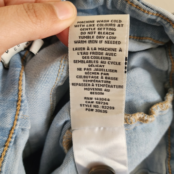 Bagatelle Collection Wide Leg Utility Jeans Light Wash Blue Size 30 - Picture 12 of 12